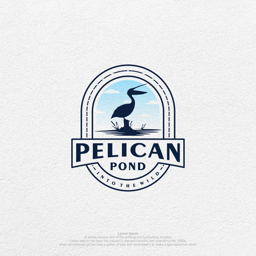 Pelican design with the title 'Pelican Pond'
