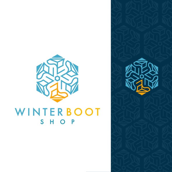 Shoe logo with the title 'Sleek logo for Winter boot shop'