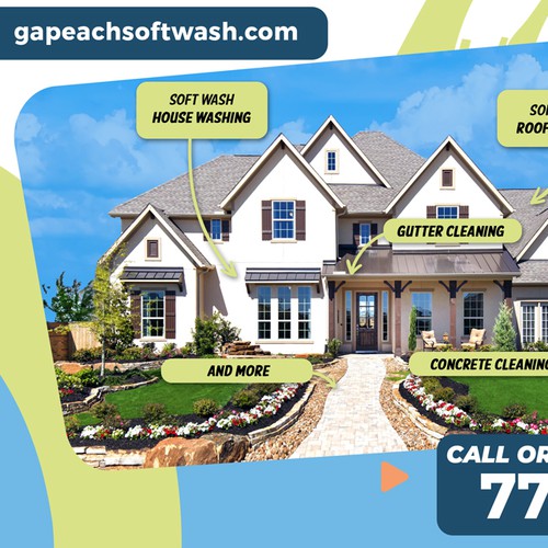 Advertising design with the title 'Georgia Peach Softwash '