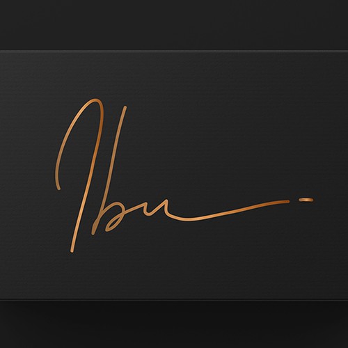 Perfume logo with the title 'Handwritten logo design for a perfume line'