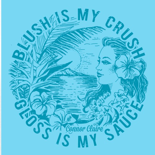 Fashion t-shirt with the title 'Hawaiian-vibe Retro Design for a Make-Up brand'