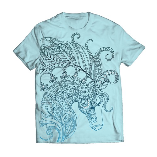 Horse t-shirt with the title 'Zentangle horse design for T-shirt'