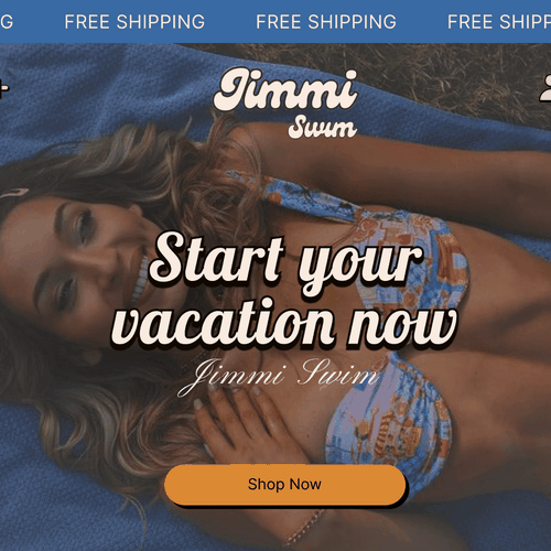 Retro website with the title 'Retro Design for Swim Wear website'