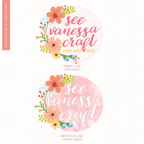 Pastel logo with the title 'See Vanessa Craft Logo Design Entry'