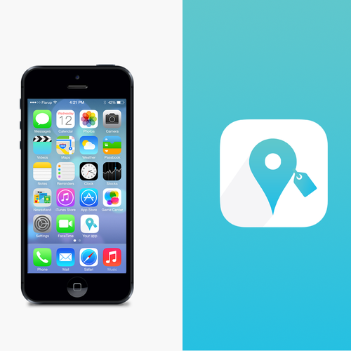 IOS 7 design with the title 'Icon Design IOS 7'