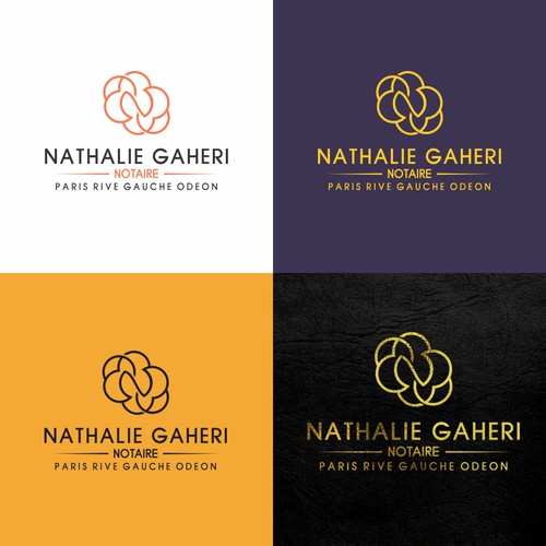 Art Deco brand with the title 'Nathalie Gaheri Notaire'