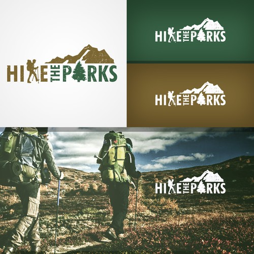 Hiking logo with the title 'Hike The Parks'