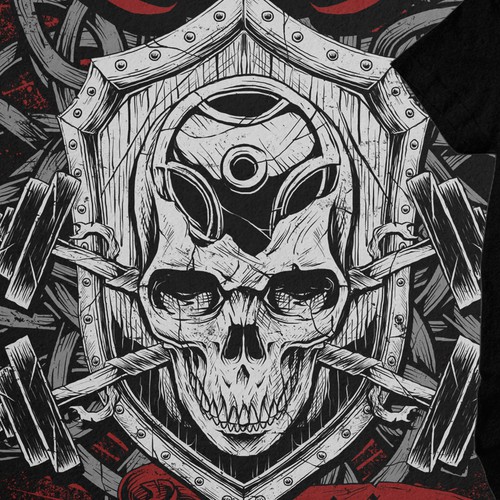 Iron design with the title 'T-Shirt design for IRON SAVAGE'