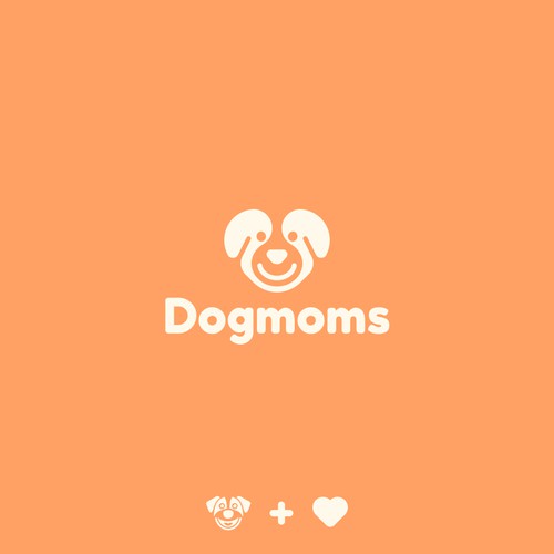 Pictorial logo with the title 'Dogmoms Logo Project '