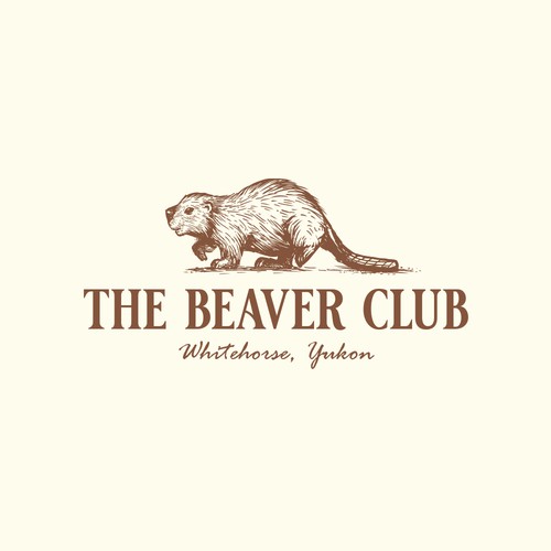 Wildlife photography logo with the title 'The Beaver Club restaurant logo'