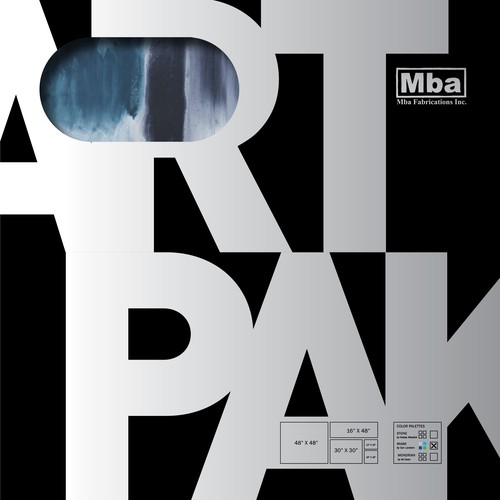 Typography packaging with the title 'Packing fo painting'