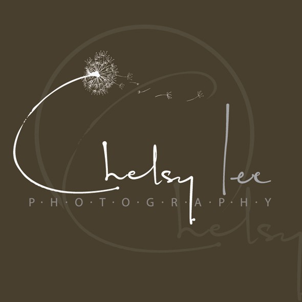 Dandelion design with the title 'Hand drawn font logo'