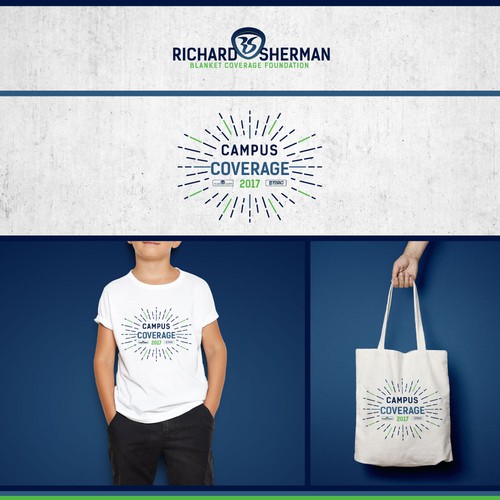 NFL design with the title 'A foundation and an event logo for Richard Sherman, one of the best NFL cornerback.'