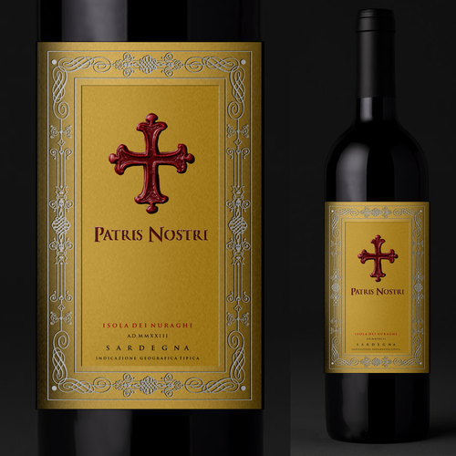 Wine bottle design with the title 'Wine label'