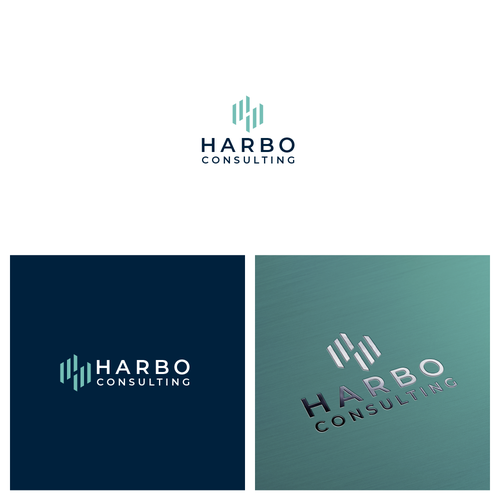 Isometric design with the title 'Harbo Consulting'