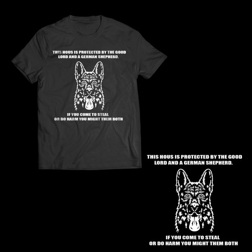 Animal t-shirt with the title 'German shepherd dog'