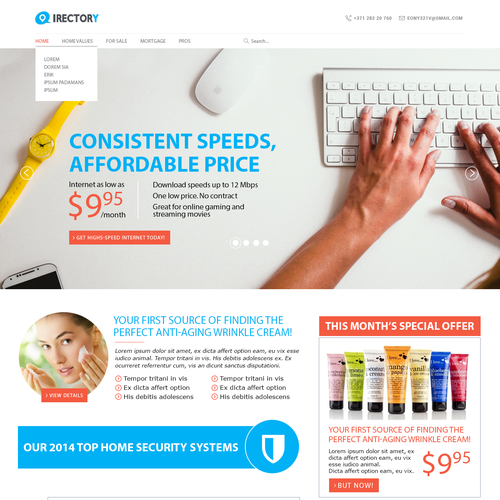 Online store website with the title 'SIMPLE Redesign - Modern and Simple Homepage'