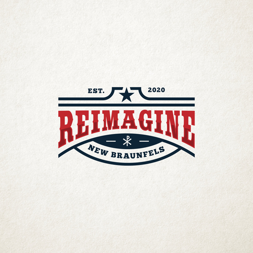 Texas logo with the title 'Logo for Reimagine New Braunfels'