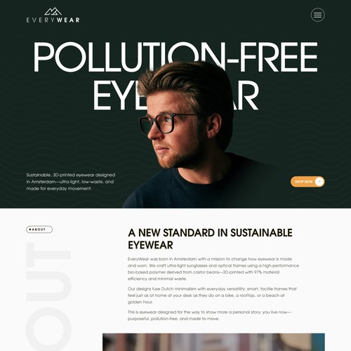 Eyewear design with the title 'EveryWear'