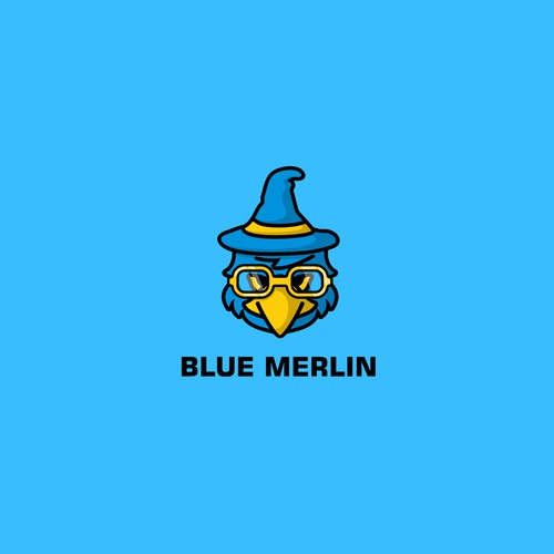 Falcon logo with the title 'Blue Merlin'
