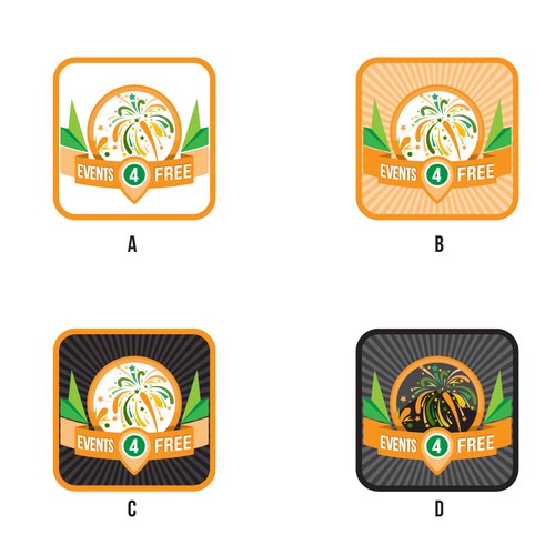 Shiny logo with the title 'events4free APP Logo'