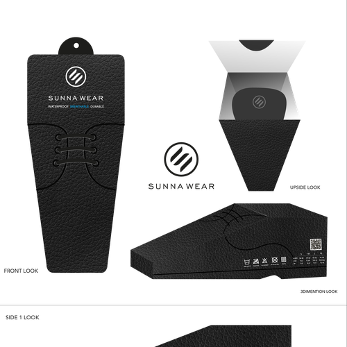 Fashion packaging with the title 'Create a modern eye catching design for packaging to be used for socks.'