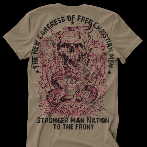 Skull design with the title 'T shirt'