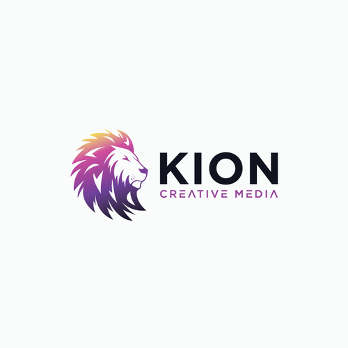 Animal logo with the title 'Kion Creative Media logo concept'