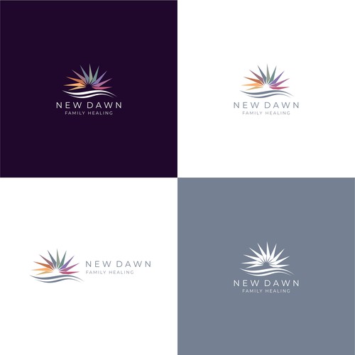 Healing logo with the title 'New Dawn Family Healing'
