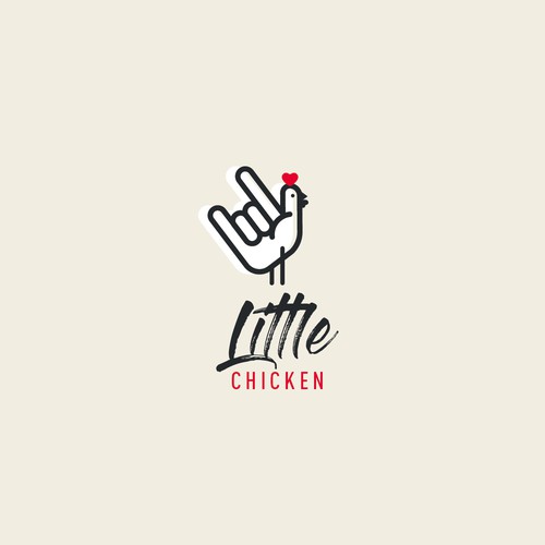 Chicken grill logo with the title 'Little Chicken'