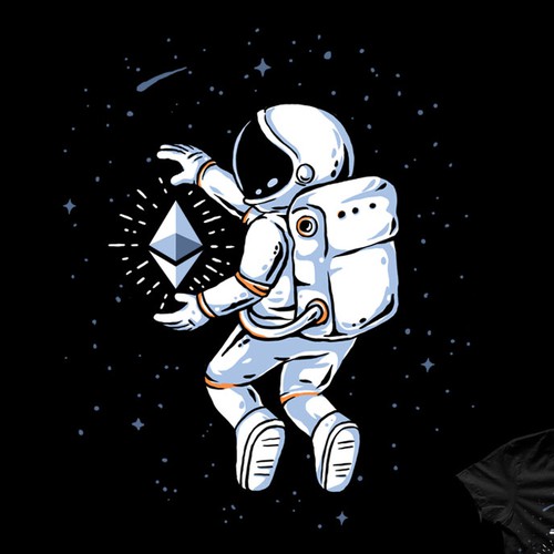 Rock In Space Tshirt Design - Buy t-shirt designs