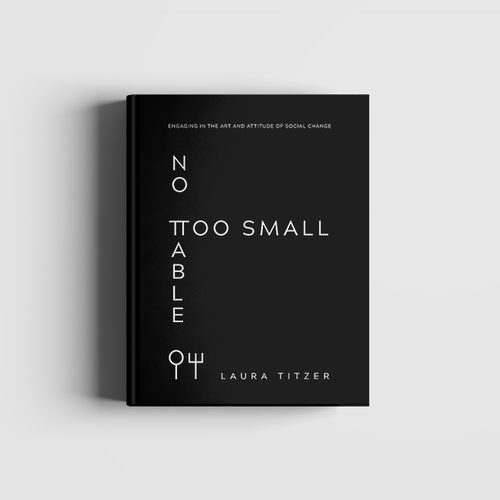 Mockup book cover with the title 'No Table Too Small - Simple and Modern Book Cover'