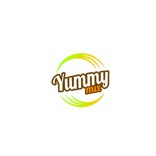 Yummy logo with the title 'FUN Logo Design for a New Organic Snacks Brand'