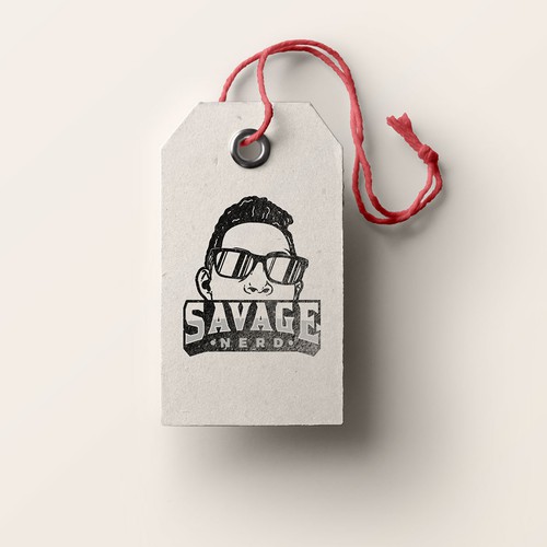 Clothing illustration with the title 'Logo concept for Savage Nerd'