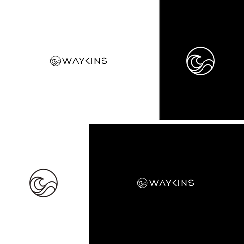 Nautical logo with the title 'WAYKINS logo design'