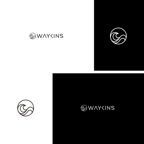 Marine logo with the title 'WAYKINS logo design'