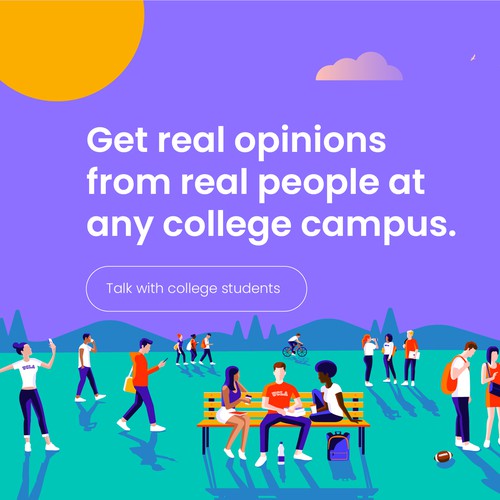 University design with the title 'PresenceTalk Website Hero Illustration'