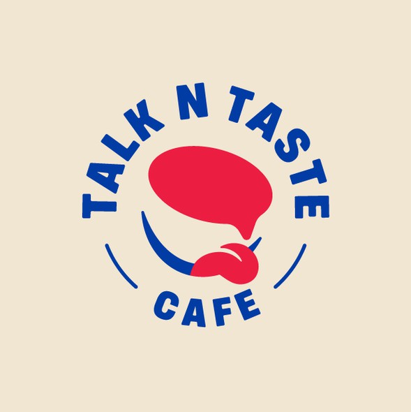 Vibrant brand with the title 'Fun, simple and creative logo for cafe'