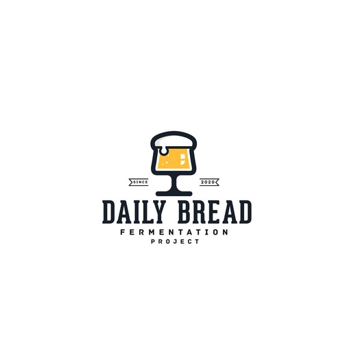 Glass design with the title 'Logo concept for "Daily Bread"'