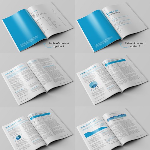 Annual report design with the title 'Annual Report Template'