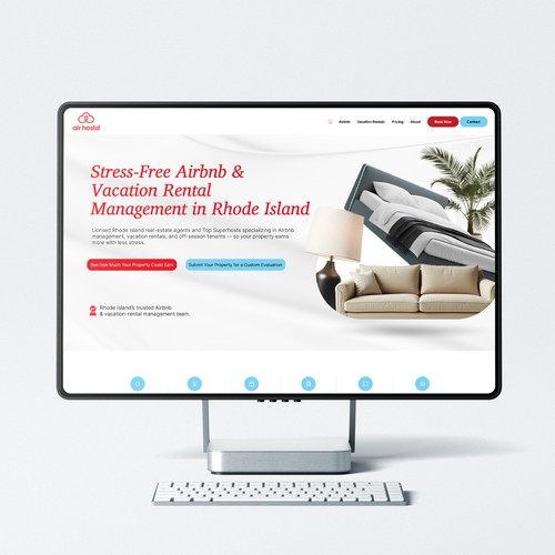 Design with the title 'Airbnb Host Landing Page'