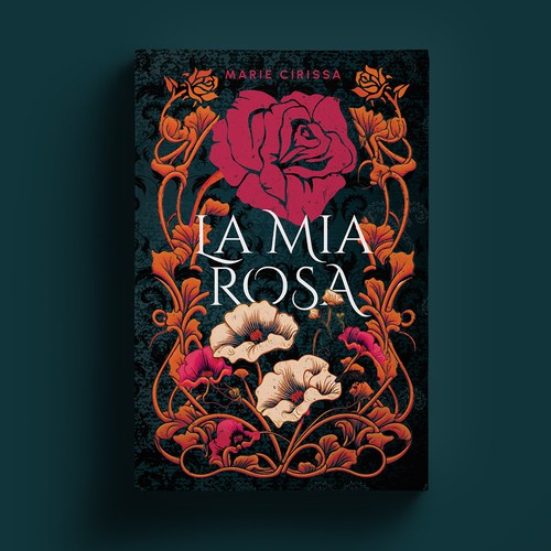 Mystical book cover with the title 'LA MIA ROSA'
