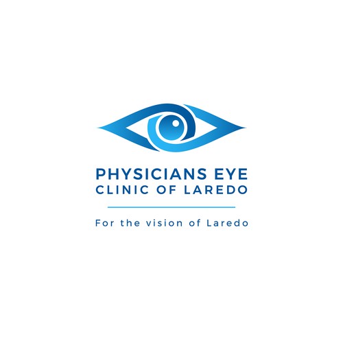 Blue brand with the title 'Logo for Eye Clinic'
