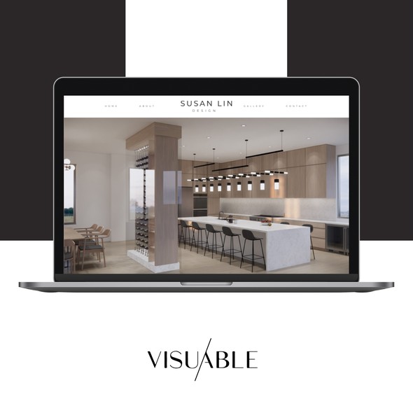 Interior design website with the title 'High-End Website Design for Interior Design Studio'