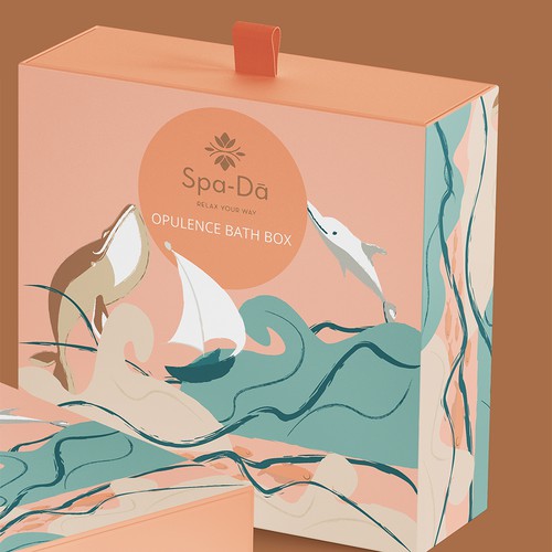 Bath bomb packaging with the title 'Package design of Bath Bombs'