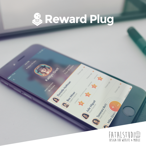 UI design with the title 'Kids' Performance Mobile App '