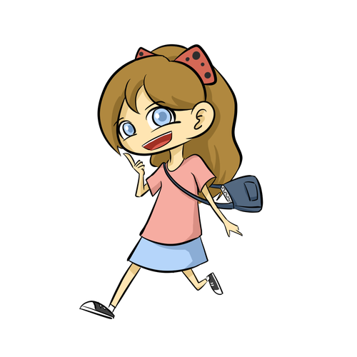 Manga design with the title 'illustration'