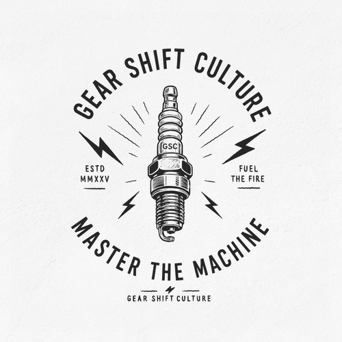 Black and white t-shirt with the title 'Gear Shift Culture | Illustration'