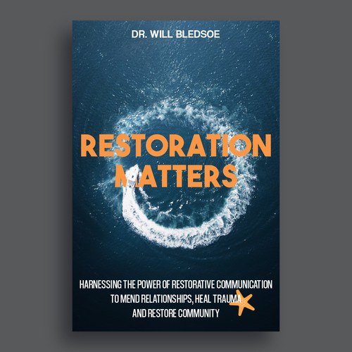 Restoration design with the title 'book cover design'