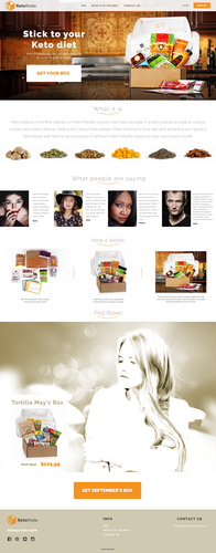 Drink website with the title 'Web page design for KetoKrate'